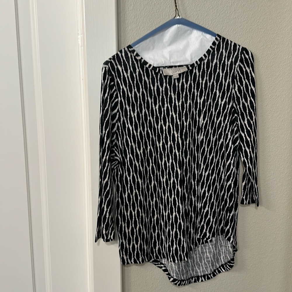 Navy and white tunic